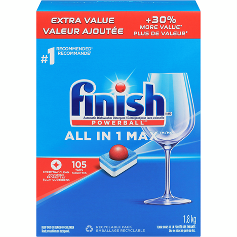 Finish All-in-1 Max Dishwasher Packs Box/105