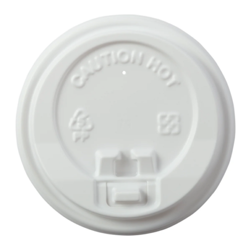 Hy Pax Latch Dome Lid for Hot Cups White Case/1000 x 10-20 oz