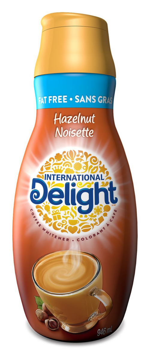 International Delight Fat Free Hazelnut Liquid Coffee Whitener Bottle/946 mL