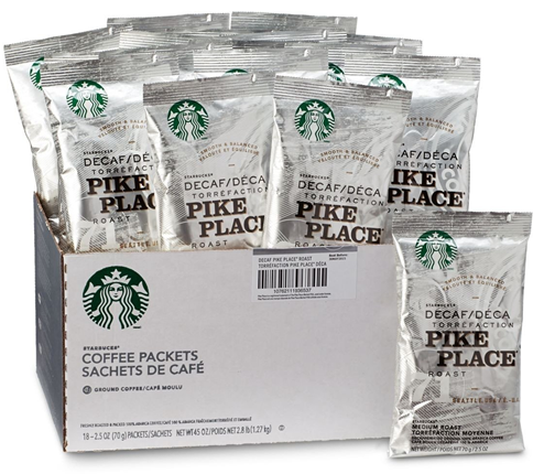 Starbucks Decaf Pike Place Packs Box/18 x 71 g