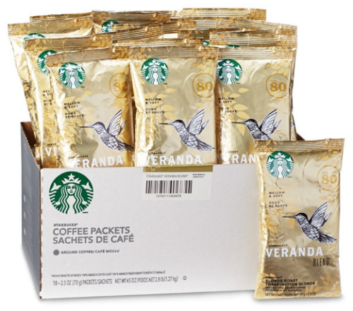 Starbucks Veranda Blend Packs Box/18 x 71 g