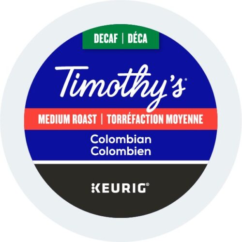 Timothy’s Decaf Colombian K-Cup Box/24
