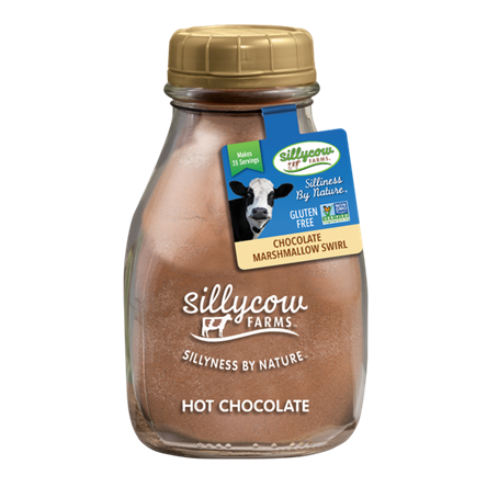 Sillycow Hot Chocolate Marshmallow Swirl Glass Bottle/479 g