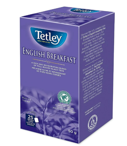 Tetley English Breakfast Teabags Box/25