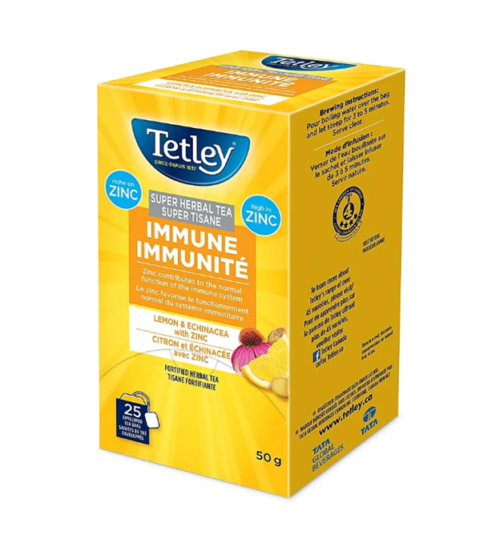 Tetley Super Immune Lemon Teabags Box/25